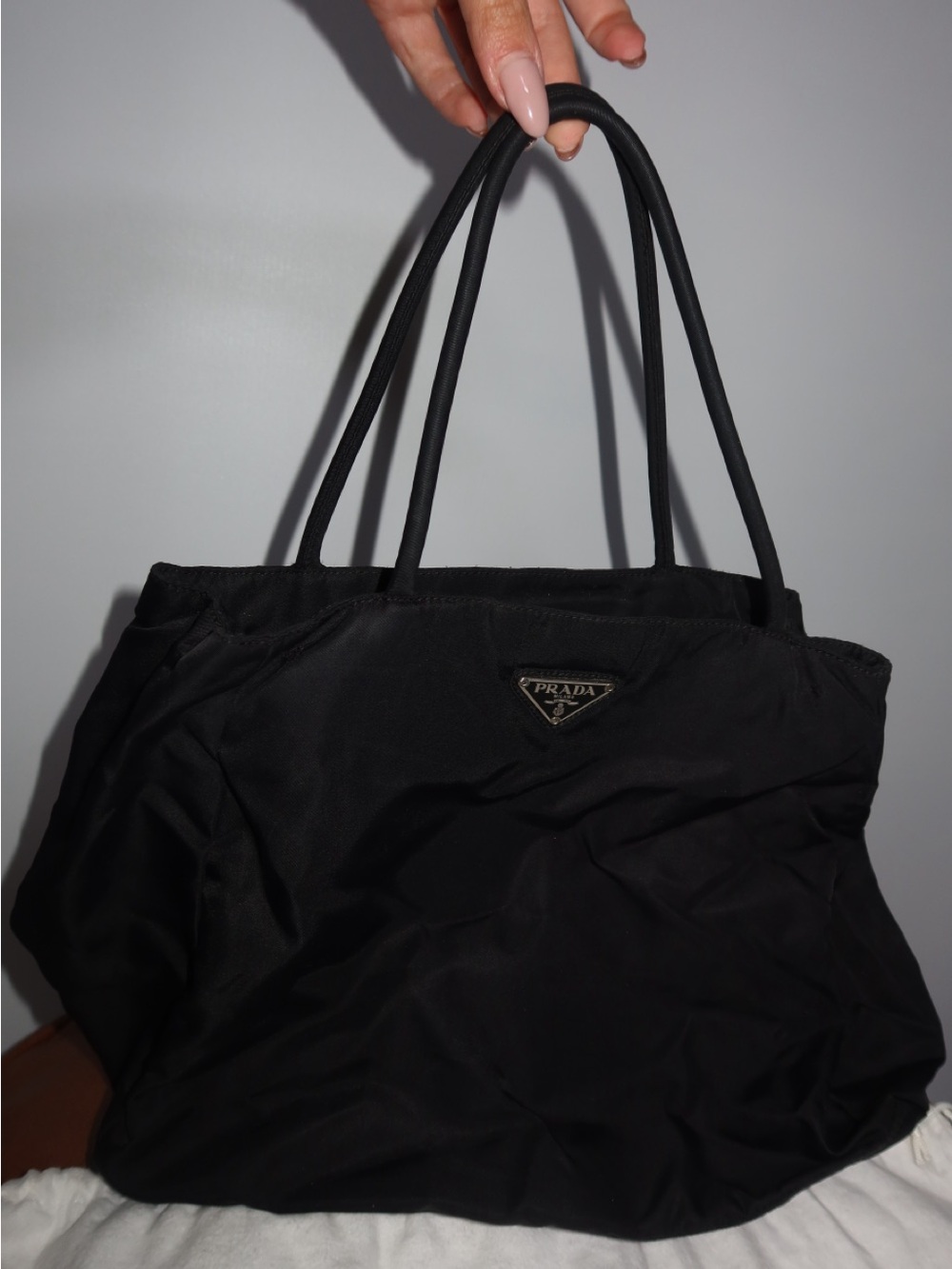 Prada Black Nylon Tote Bag